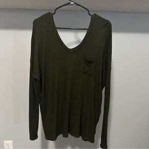 Chaser Women’s Pocket Waffle Knit Top